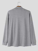 Men's Early Autumn Solid Open Front Knit Cardigan SKUL79228