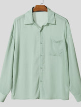 Men's Sheer Textured Long Sleeve Shirt SKUL51940