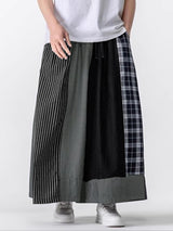 Men's Plaid Striped Colorblock Loose Pant SKUL24557