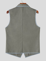 Mens Colorblock Casual Sleeveless Waistcoat SKUL20524