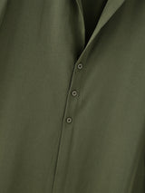 Mens Asymmetrical Split Hem Long Sleeve Shirt SKUL26177