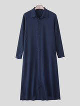 Men's Solid Pleated Textured Long Sleeve Shirt SKUL34216