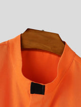 Men's Avant-Garde Clergy Collar Side-Cutout Longline Tank SKUL73685