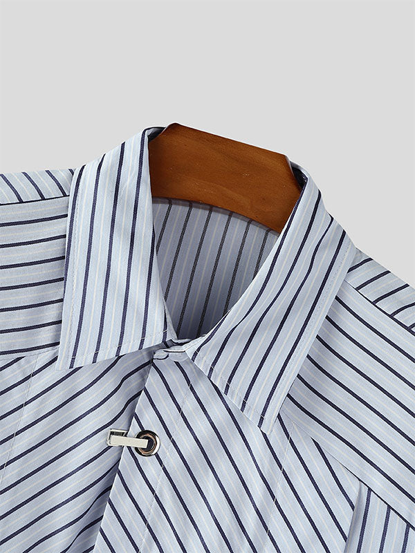 Men's Striped Casual Half Sleeve Shirt SKUL26986
