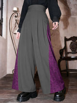 Men's Contrast Color High Waist Wide Leg Pant SKUL54383