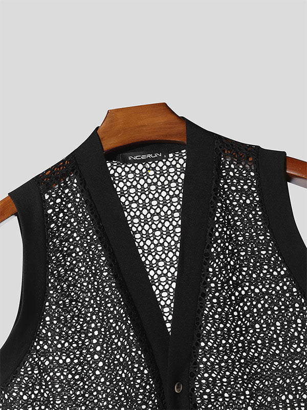 Mens Solid Textured Loose Tank SKUL14024