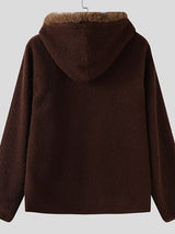 Men's Plush Hooded Long Sleeve Zip-Up Hoodie SKUL37705