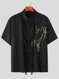 Mens Chinese Style Bamboo Embroidered Shirt SKUK14514