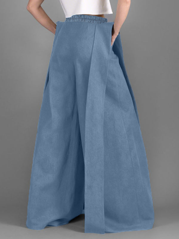 Men's Deconstructed Wide Leg High Waist Pant SKUL39791