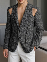 Men's Cut-Out Casual Long Sleeve Blazer SKUL30573