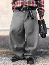 Men's Solid Color Loose Curved Pant SKUL51720