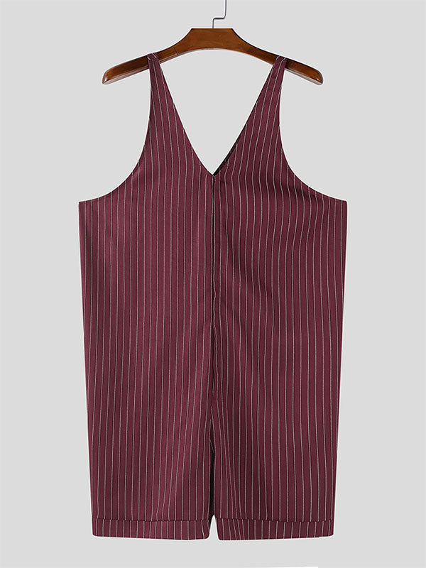 Men's Striped Sleeveless Jumpsuit SKUL21530