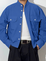 Men's Minimalist Pocket Long Sleeve Shirt SKUL41704