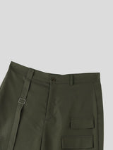 Men's Avant-Garde High Side Slit Cut Out Tactical Cargo Jogger Pant SKUL70351