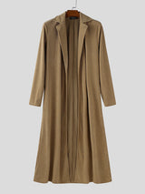 Men's Solid Color Textured Long Sleeve Cardigan SKUL25807