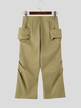 Men's Avant-Garde High Street Pleated Wide Leg Pant SKUL80545