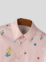 Men's Floral Print Short Sleeve Shirt SKUL51963