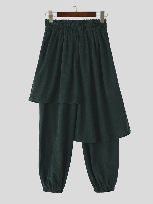 Men's Pleated Cross Texture Pant SKUL29615