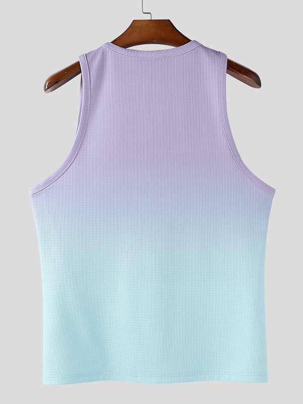 Mens Gradient Textured Casual Tank SKUL15039