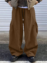 Men's Solid Pleated Wide Leg Pant SKUL30463