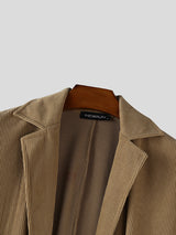 Men's Solid Color Textured Long Sleeve Cardigan SKUL25807