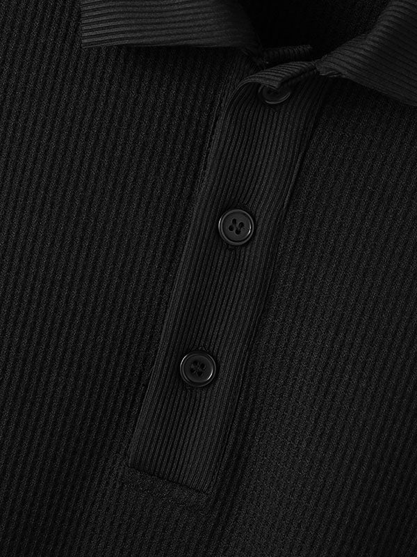 Mens Solid Knit Short Sleeve Golf Shirt SKUK14281