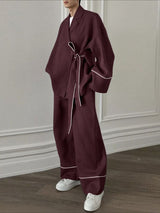 Men's Tie Patchwork Casual Two Pieces Outfit SKUL34019