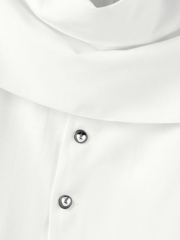 Men's Avant-Garde Runway Sculptural Draped Shawl Cape Single Button Long Sleeve Shawl Collar Blazer SKUL81867