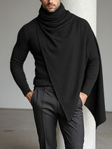 Men's Textured Knit Layered Long Sleeve T-shirt SKUL43949