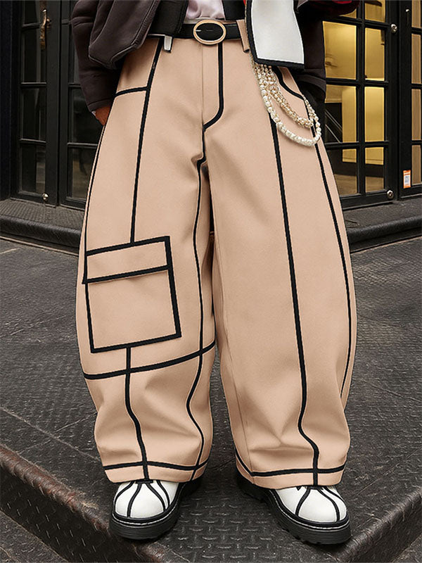 Men's Bold Stripe Colorblock Loose Pant SKUL21119