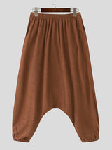 Men's Solid Color Textured Loose Fit Pant SKUL48721