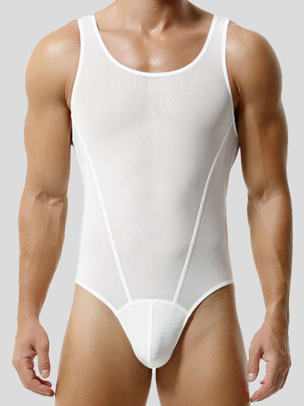 Men's Sheer Mesh Bodysuit SKUL18995