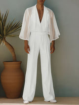 Men's Chiffon Sheer Casual Two Pieces Outfit SKUL36600