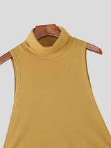 Men's Minimalist High Neck Casual Tank SKUL26220