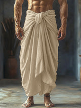 Mens Ruched Textured Twist Casual Pant SKUL15379