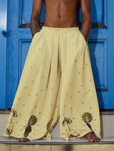 Men's Ethnic Print Ultra-Wide Leg Pant SKUL53147