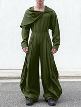 Men's Cape Loose Long Sleeve Jumpsuit SKUL50584