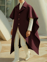 Men's Solid Loose Wide Sleeve Cloak SKUL28407