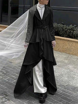 Men's Ruffled Patchwork Casual Long Sleeve Blazer SKUL29594