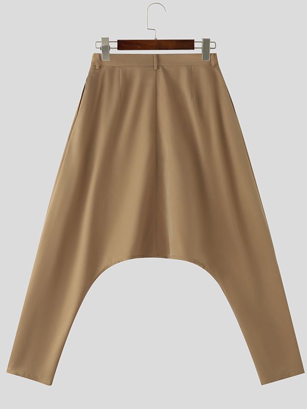 Men's Solid Color Drop Crotch Loose Fit Pant SKUL50065