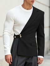 Men's Deconstructed One Shoulder Casual Blazer SKUL42334