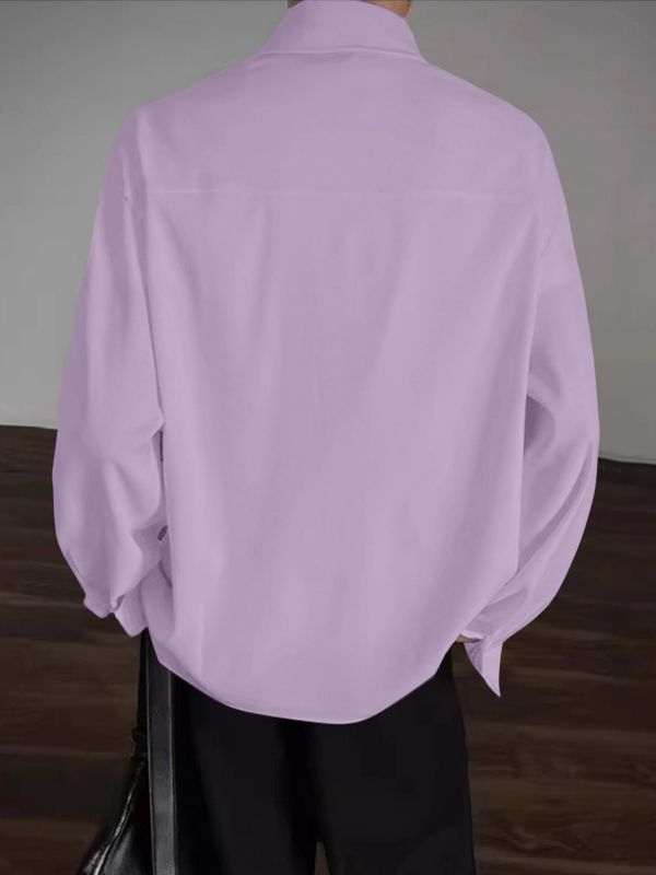 Men's Plaid Tie Long Sleeve Shirt SKUL36327