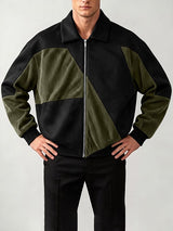 Men's Colorblock Corduroy Long Sleeve Jacket SKUL30494