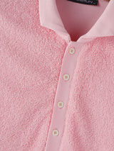 Men's Solid Color Textured Lapel Long Sleeve Shirt SKUL52568