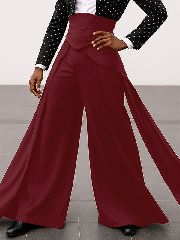 Men's Solid Layered Hem Casual High Waist Pant SKUL26071