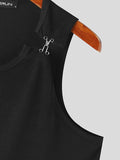 Mens Solid Metal Detail Knit Sleeveless Vest SKUK42918