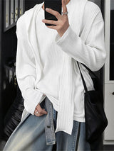 Men's Shawl Tie Knit Long Sleeve T-Shirt SKUL31746