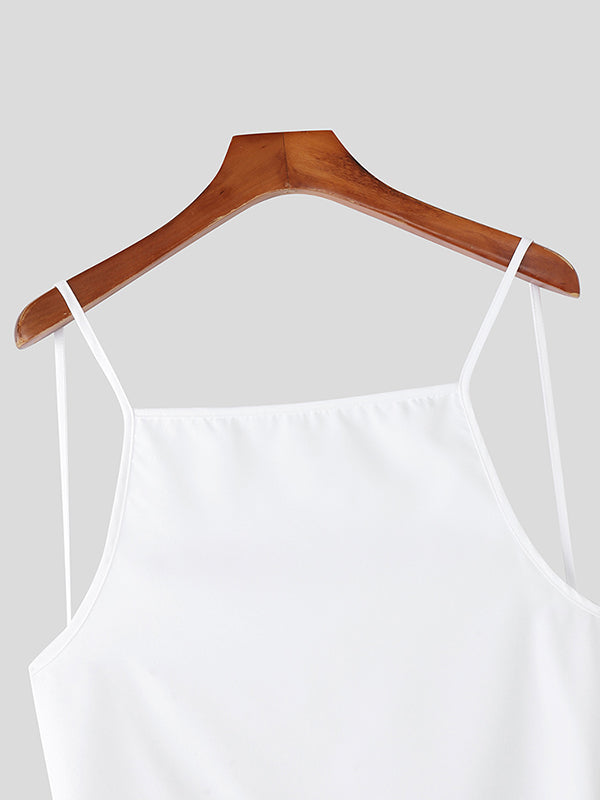 Mens Backless Lace-Up Tank SKUL12952