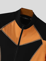 Men's Color Block Short Sleeve Bodysuit SKUL37305