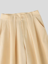 Mens Solid Color Wide Leg Casual Pant SKUL12492